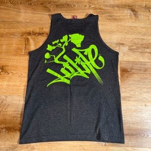 Vintage JNCO-like Hi Life sz M Green Text Logo Skater Surf Gansta Streetware Y2k